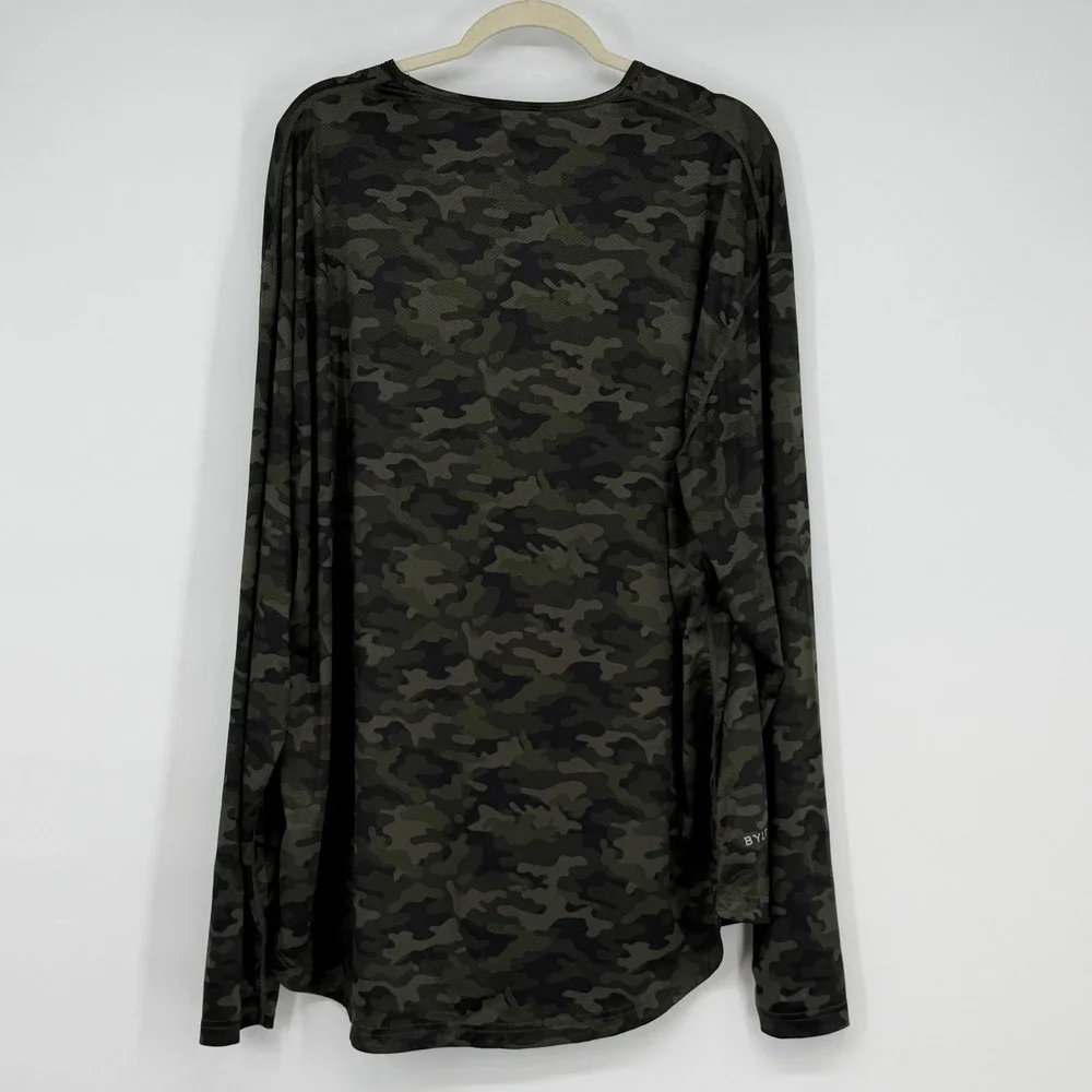 BYLT Premium Basics Mens XXL Camo Long Sleeve Performance Shirt‎ Green Black